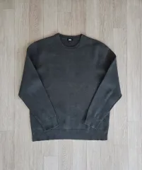 ユニクロ ミラノリブ ウォッシャブルコットン ニット 06 ダークグレー XL 105