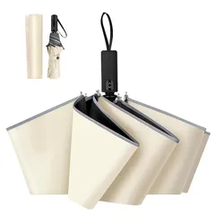 【新品】 MOTIFUN 日傘 uvカット 100 遮光 折り畳み 大きいサイズ 軽量 折りたたみ傘 レディース 晴雨兼用 ワンタッチ自動開閉 耐風 超撥水 折り畳み傘 完全遮光 折りたたみ 収納ポーチ付き 熱中症対策 夜間反射トリム 母の日 誕生日 プレゼン