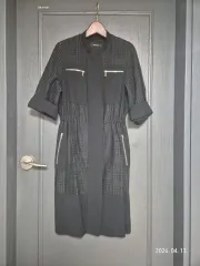 ソーレジア ブラック エンブロイダリー ONE PIECE 兼 ジャケット カーディガン トレンチ コート