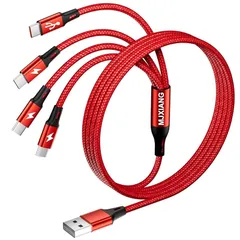 【新品】 MJXIANG マルチUSB Cケーブル 急速充電 [3.1A/1.2M/2パック]QC 3.0 USB Cスプリッターケーブル 4 in 1充電コード 4つのType Cポート付き iPhone 15/16/17シリーズ、iPad Air/Pr 1