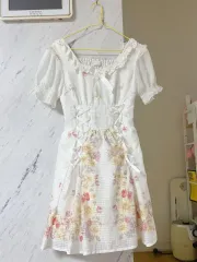 LIZLISA リズリサ Y2K 花柄 ワンピース リボン シャーリング ワンピース