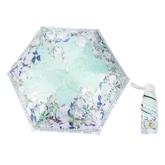 【新品】 CAPASTEC 日傘 超軽量 230g UVカット率 100% 完全遮光 遮熱 晴雨兼用 折りたたみ傘 かわいい 手動開閉 コンパクト 折り畳み日傘 6本骨傘 紫外線遮断 耐風撥水 晴雨兼用 携帯便利 メンズ レディース 母の日 父の日 緑 バラ