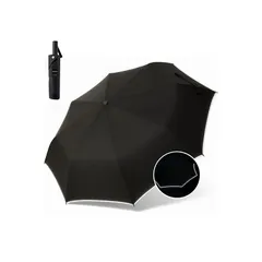 【新品】 FANACAN 3秒でたためる傘 形状記憶折りたたみ傘 ワンタッチ自動開閉 丈夫 風に強い 8本骨 大きい傘 親骨58cm メンズ 男性 反射テープ付き