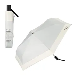 【新品】 【自動開閉】男の晴雨兼用傘 Wpc. IZA(イーザ) AUTOMATIC & SAFE （切り継ぎ） オフ×ライトグレー ≪遮熱/遮光率100%/UVカット率100%/UPF50＋/晴雨兼用≫ 折りたたみ傘 自動開閉 日傘 メンズ ZA029- 0