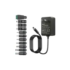 【新品】 24v 1A 電源アダプター PSE認証 AC100-240V DC24V 1000mA 800mA 500mA 200mA 100mA 対応可能24W 1.5mケーブル 11種DCコネクタ（5.5*2.1mm他）防犯カメラ LEDテープ 無線ル 1