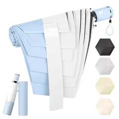 【新品】 SEMTIM 【1秒でたためる】形状記憶 日傘 折りたたみ 雨傘 軽量 【JIS認証 UVカット率100% & 完全遮光】 自動開閉 晴雨兼用 丈夫 風に強い 大きい傘 92cmの大きめサイズで 日焼け止め 紫外線遮断 折り畳み傘 ビジネス 通勤 通