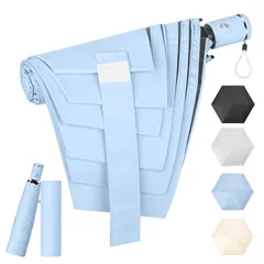 【新品】 SEMTIM 【1秒でたためる】形状記憶 日傘 折りたたみ 雨傘 軽量 【JIS認証 UVカット率100% & 完全遮光】 自動開閉 晴雨兼用 丈夫 風に強い 大きい傘 92cmの大きめサイズで 日焼け止め 紫外線遮断 折り畳み傘 ビジネス 通勤 通