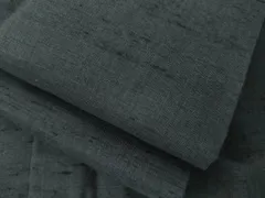 平和屋着物●上質な紬　色無地　藍鉄色　正絹　逸品　AABH5814ck