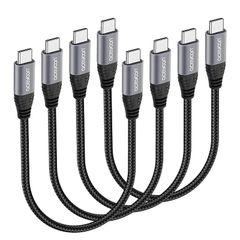 【新品】 aceyoon USB C ケーブル 短い 20cm 4本 Type-Cケーブル ショート 最大100W 急速充電 タイプC 20センチ 480Mbps データ同期 タイプC 充電コード オス-オス 0.2M for iPhone17 シリーズ  0