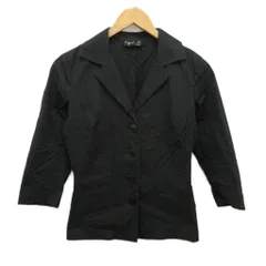 アニエスベー agnes b. ジャケット ブレザー コットン 黒 ブラック 38 約M ■YHS12
