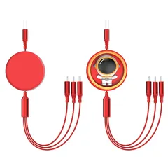 【新品】 【66W/2024新登場】3in1 充電ケーブル 66W6A急速充電 巻き取り USBマルチケーブル 3イン1 充電コード 3台同時給電 Type C Micro USB-A 高速データ転送 iPhone16 iPhone15 MacBook Pro