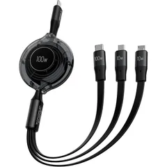 【新品】 【新登場&100W】CAFELE USB-C to USB-C ケーブルPD対応/5A 3in1 巻き取り充電ケーブルQC4.0 超急速充電USBケーブルマルチ 充電ケーブル usb type c ケーブル（100Wのみ）（ios対応10Wのみ） 0