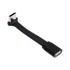 【新品】 Xiwai 超薄型フラット USB-C タイプC オス - メス 90度上下角度付き延長電源 USB2.0 データケーブル 65W 急速充電 ノートパソコン タブレット 携帯電話用 6cm 1