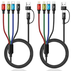 【新品】 MINLU 6in1 usbケーブル タイプc 充電器 iphone 3M 2本セット 携帯充電ケーブル usb a/c 変換 充電コード タイプc/ライトニング/マイクロusb ケーブル iPhone 17/16/15/14 Pro Max/i 1