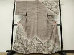 平和屋着物●訪問着　辻が花　絞り　暈し染め　金通し地　正絹　逸品　CABE7065ut 平和屋着物○訪問着 辻が花 絞り 暈し染め 金通し地 正絹 逸品