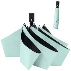 【新品】 日傘 超軽量 UVカット 遮光 遮熱 ワンタッチ自動開閉 折りたたみ傘 紫外線遮断 熱中症対策 日焼け対策 折り畳み日傘 耐風 撥水 晴雨兼用 コンパクト 携帯便利 レディース 持ち運び便利 コンパクト 収納ポーチ付き (グリーン) 0