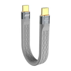 【新品】 JBTOP 240W USB C 充電器コード、13.5cm 80Gbps タイプ c サンダーボルト 5 ケーブル、8K@120Hzタイプ C コード iPhone 16、MacBook、サンダーボルト 4/3 グレーと互換性があります 0のサムネイル