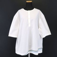 美品HERMESエルメスホワイト半袖シャツ43/17 - メルカリ