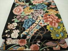 山口美術織物 黒地藤に菊唐織袋帯 - メルカリ