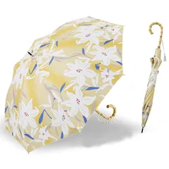 【新品】 小川(Ogawa) 長傘 晴雨兼用日傘 手開き 50cm 河馬印本舗 百合（紅掛空色/べにかけそらいろ） UVカット率＆遮光率99％以上 遮熱効果 はっ水 安全カバー付き 0