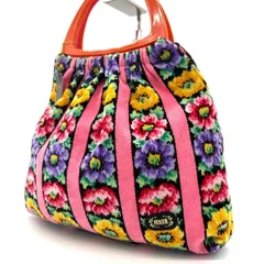 FEILER フェイラー ハンドバッグ トートバッグ 花柄 ピンク シュニール織 巾着付