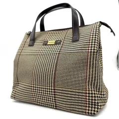 ローレンラルフローレン トートバッグ 千鳥格子 ブラウン A4 ハンドバッグ 美品 茶色