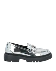 バリー レディース シューズ スリッポン・ローファー BALLY モカシン Silver シルバー