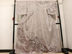 訪問着 身丈 裄 刺繍 金彩 雲 萩 菊花 七宝 着物 053b - メルカリ