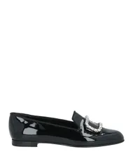 マノロ ブラニク レディース シューズ スリッポン・ローファー MANOLO BLAHNIK モカシン Black ブラックのサムネイル