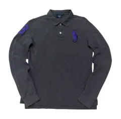 ポロ ラルフローレン ウィメンズ パープル ビックポニー カラーTシャツ M