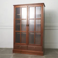 三越家具 ブルージュ ガラスキャビネット Brugge 英国 カントリー スタイル 飾り棚 本棚 楢 オーク ブックケース キャビネット 99573