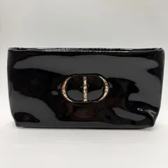 Dior BEAUTE ディオール ノベルティ エナメル ポーチ 小物入れ コスメポーチ 黒 ブラック ロゴ