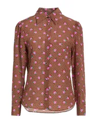 ポール&ジョー レディース トップス シャツ PAUL JOE 柄入りシャツ&ブラウス Brown ブラウンのサムネイル
