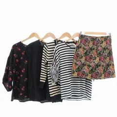 パンソー Pinceau NATURAL BEAUTY BASIC THE SHOP TK RyuRyu 5点セット まとめ 花柄 ボーダー 無地 38 M 黒 ブラック 他 /UOのサムネイル