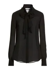 モスキーノ レディース トップス シャツ MOSCHINO シルクシャツ＆ブラウス Black ブラックのサムネイル