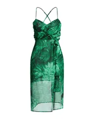 エルマンノ シェルヴィーノ レディース トップス ワンピース ERMANNO SCERVINO ひざ丈ワンピース Green グリーンのサムネイル
