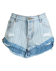 ワン ティースプーン レディース ボトムス ハーフパンツ・ショーツ ONE TEASPOON デニムショートパンツ Blue ブルー