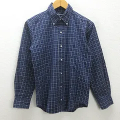 g■ラルフローレン/Ralph Lauren 長袖BDシャツ/チェック柄【S程度】紺/men's/100【中古】■