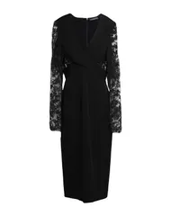 エルマンノ シェルヴィーノ レディース トップス ワンピース ERMANNO SCERVINO ひざ丈ワンピース Black ブラックのサムネイル