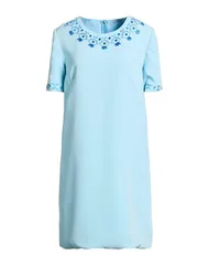 エルマンノ シェルヴィーノ レディース トップス ワンピース ERMANNO SCERVINO ミニワンピース・ドレス Sky Blue ブルーのサムネイル