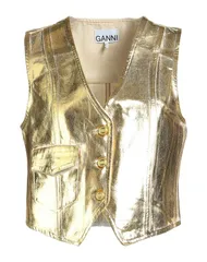 ガニー レディース トップス ベスト GANNI ジレ Gold ゴールドのサムネイル