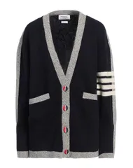 トムブラウン レディース アウター カーディガン THOM BROWNE カーディガン Navy ネイビーのサムネイル