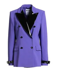 モスキーノ レディース アウター ジャケット・ブルゾン MOSCHINO テーラードジャケット Purple パープルのサムネイル