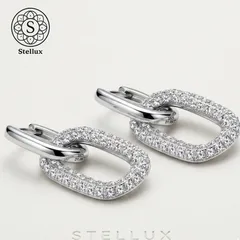 【トレンドデザイン】モアサナイト・U字フープピアス/縦ライン/両耳/S925刻印/silver925/プラチナ仕上げ/普段使い/プレゼント・ギフトにも◎/トラベルジュエリー