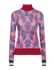 ヴェルサーチ レディース アウター ニット・セーター VERSACE JEANS COUTURE タートルネック Fuchsia フューシャのサムネイル
