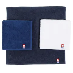 【特価セール】タオルハンカチ 今治 3枚セット ハンドタオル ミニタオル 小さめ 25×25 タオル地ハンカチ 白 ホワイト ネイビー ロイヤルブルー