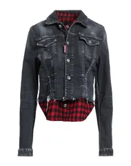 ディースクエアード レディース アウター ジャケット・ブルゾン DSQUARED2 デニムブルゾン Charcoal チャコールのサムネイル