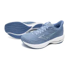 [ミズノ] ランニングシューズ ウエーブライダー 28 ジョギング マラソン トレーニング スポーツ 軽量 反発 厚底 レディース ライトブルー×ホワイト×ブルー 25.0 cm 4E [ライトブルー×ホワイト×ブルー] [25.0 cm 4E]