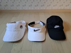 NIKE ベースボールキャップ + NIKE サンキャップ + ロッコ끄 サンキャップ = まとめ 出品