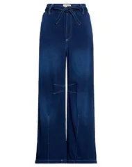 トゥルーレリジョン レディース ボトムス カジュアルパンツ TRUE RELIGION ワイドパンツ Blue ブルー